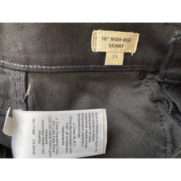 New MADEWELL Women's Black Frost Stretch Tall 10" High-Rise Skinny Jeans Size 24 - Picture 9 of 9